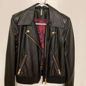 Faux leather jacket